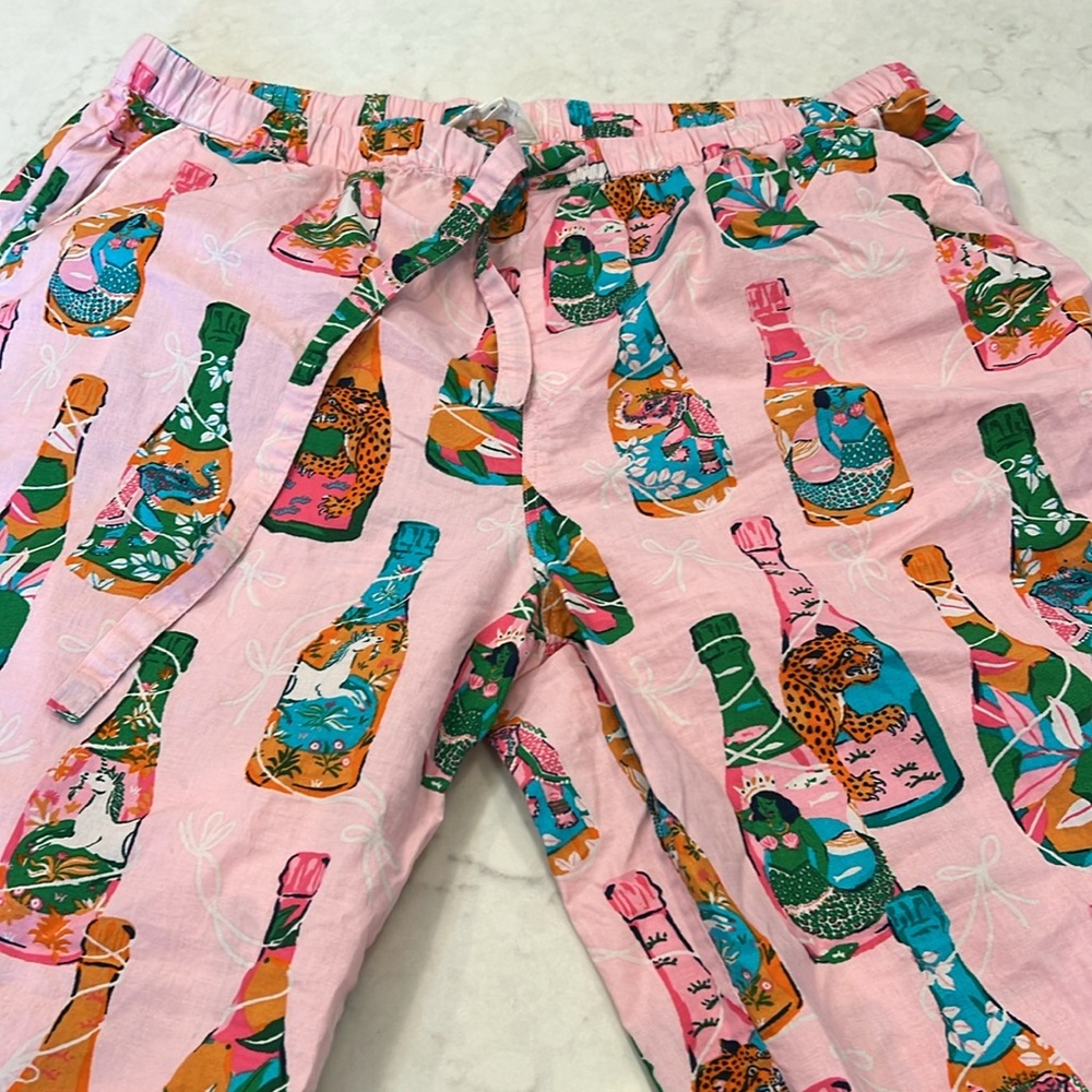 PRINTFRESH Pop the Bubbly Organic cotton Sleep Pants Size Medium - Picture 4 of 9